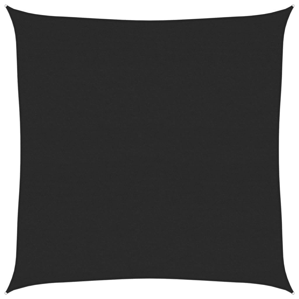 Voile d'ombrage carré - 6 x 6 m - Noir - En polyéthylène haute