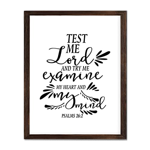 Art mural en bois Test Me LORD pour nourrir l'esprit au quotidien