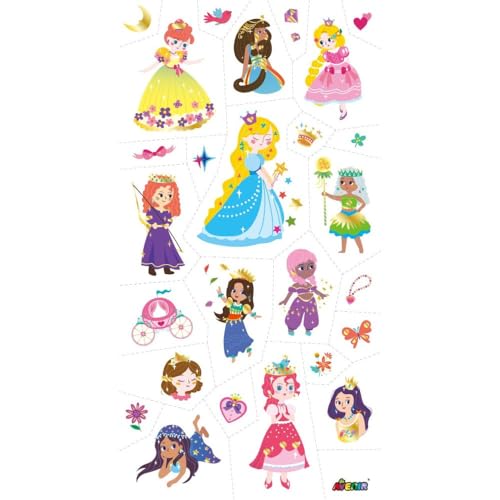 Avenir Tattoo Sticker Prinzessin - temporäre Kindertattoos Prinzessinnen