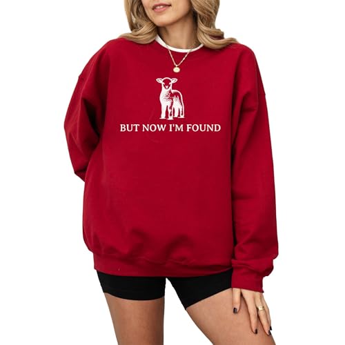 But Now I'm Found Sweatshirt | Christian Faith Apparel | Inspirational Religious Shirt | Comfy Faith Sweater | Spiritual Gift for Christians3