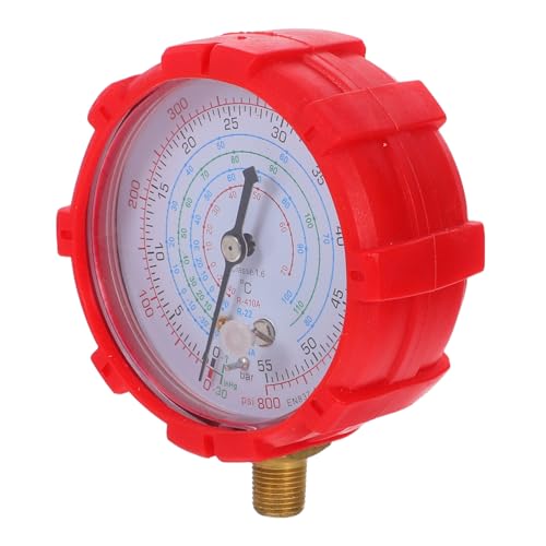HOODANCOS Car Air Conditioner Pressure Gauge Set with High-Pressure Red Gauge, HVAC Pressure Tool for Automotive Ac Refrigerant Charging and Cooling System Diagnostics
