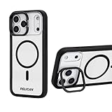 Pelican Protector iPhone 17 Pro Maxケース カメラスタンド付き [MagSafe対応] 頑丈な磁気スマホケース 16フィートのミリタリーグレードの落下保護 - iPhone 17 Pro Max用高耐久電話カバー - クリア