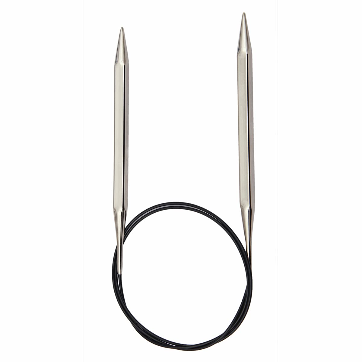 KnitPro Nova Cubics Fixed Circular Needles 16" (40cm), Silver, 4.50mm
