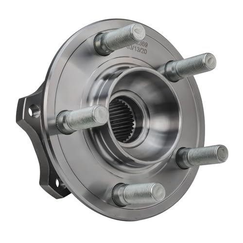 Image of Detroit Axle - Pair Rear Wheel Bearing Hubs for 2009-2014 Chrysler 300 Dodge Charger Challenger 2 Wheel Hub Bearings Assembly 2010 2011 2012 2013 Replacement [Standard Brake Models]