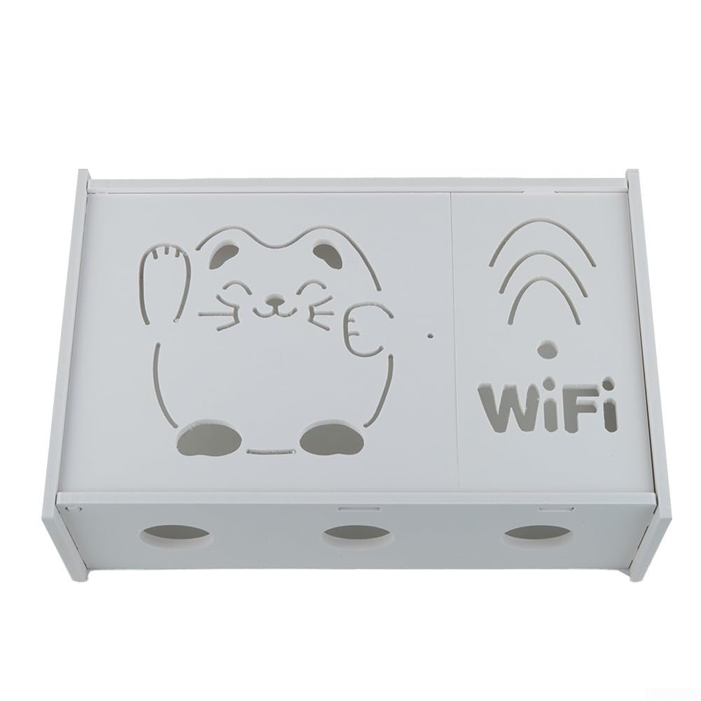 Support de routeur sans fil mural et cache-câbles WiFi moderne