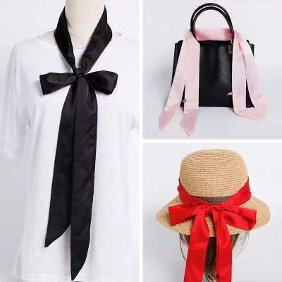 Stylish Soft Scarf Ribbon Scarf Long Skinny Satin Belt Sash Necktie Neck Scarf Choker for Women - Image 4