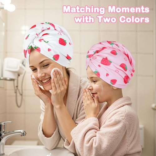 Image of FIOBEE Microfiber Hair Towel Wrap for Kid Girls Rapid Drying Hair Turbans