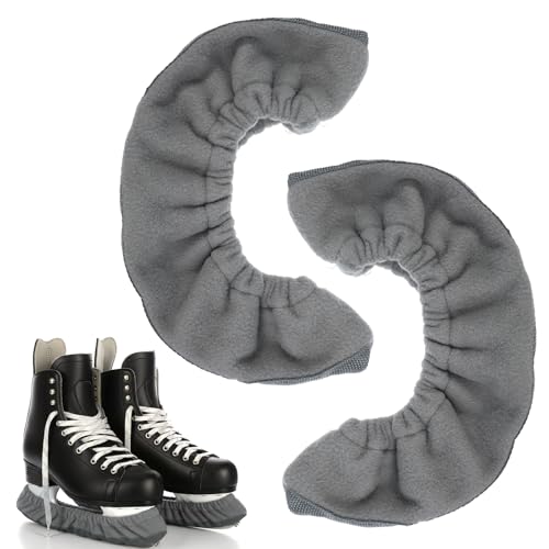 Nogeqi Ice Skate Blade Covers, Ice Skate Covers, Sports Blade Cover, Ice Skate Guards Protector for Hockey Skates, Figure Skate and Ice Skates, Grey