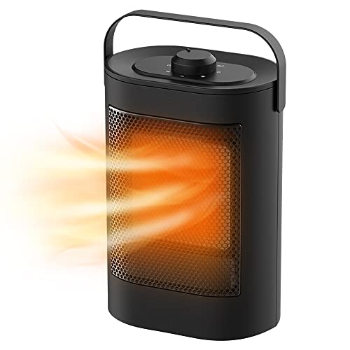 Teanyotink New Portable Handle Desktop Heater PTC Ceramic Heating Three-Speed Adjustment Energy-Saving Silent Heater Cover