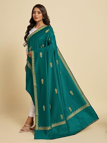 Image of Weavers Villa - Women's Beautiful Maroon Shawls, Stoles