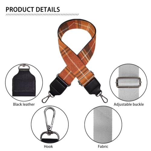 Image of Adjustable Purse Strap for Women, Crossbody Wide Handbag Strap Replacement, Sturdy Bag Strap with Silver Hardware