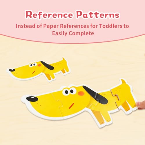 Image of TOI Large Piece Toddler Puzzles for 2-4, Beginner Puzzles - Farm Animal | 4 Packs Kid Animal Shape Preschool Learning Jigsaw Puzzle, Educational Desktop Floor Game, School Activity for Boy Girl Gift