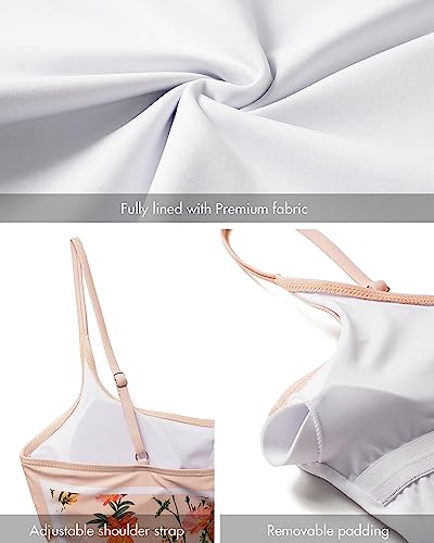 Image of Narecte Sexy One Piece Bathing Suit for Women Tummy Control High Cut One Piece Swimsuit Womens