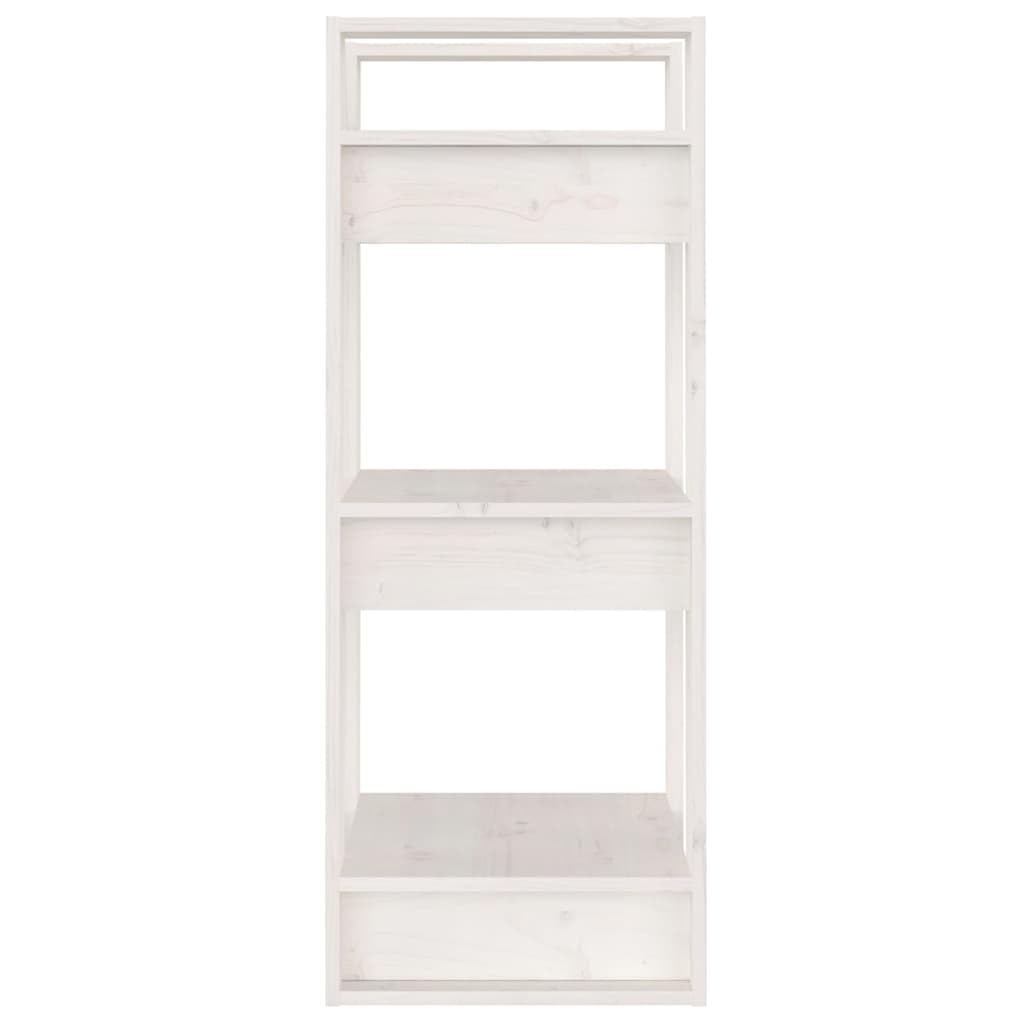 Regał na książki/ścianka działowa biały regał do salonu regał do przechowywania do biura 41 x 35 x 91 cm lite drewno sosnowe