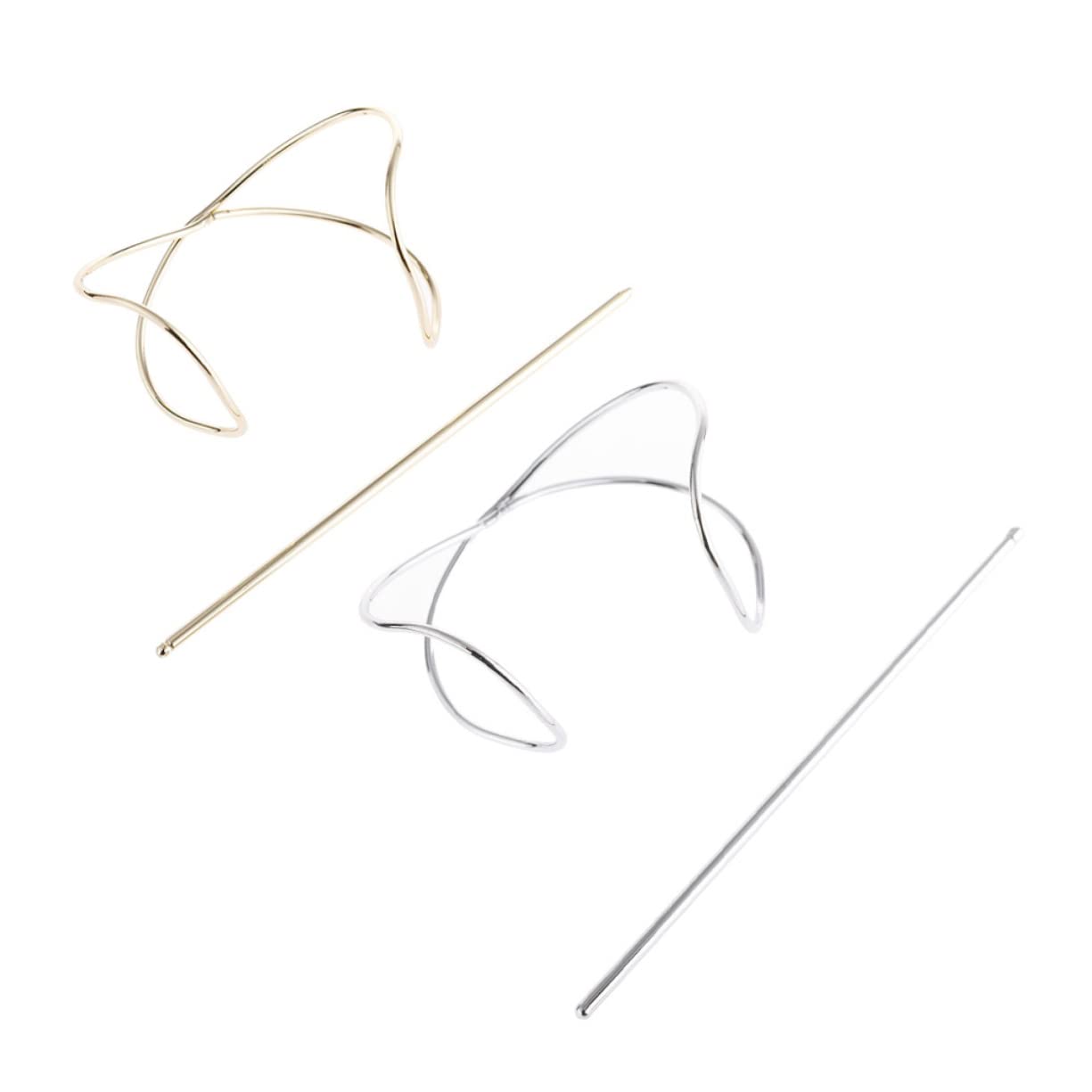 SHERCHPRY 2pcs Women Hair Cuff Bun Holders Durable Hair Accessories for Elegant Updos for Parties Weddings and Daily Wear