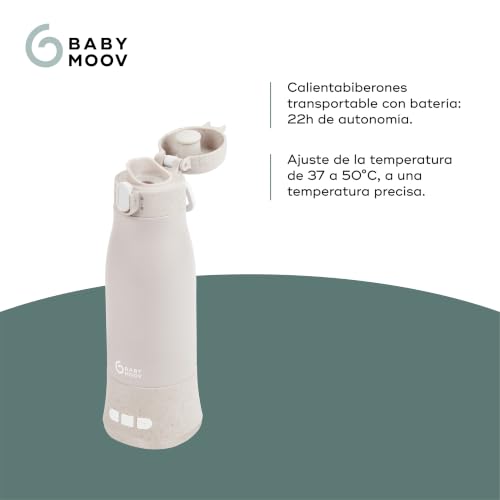 Miniatura 3 de Babymoov Calientabiberones Transportable Inalámbrico Moov Feed - Capacidad 340 Ml - Agua O Leche Materna- Temperatura Regulable -Mantenimiento En Caliente Hasta 7h- Recarga Usb -Garantía De Por Vida
