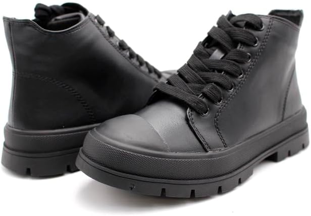 Laforst Womens Skylar PU Upper Over The Ankle Lace Up Bootie