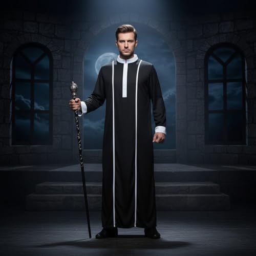 Robe de prêtre confortable et facile à enfiler pour déguisement - 4