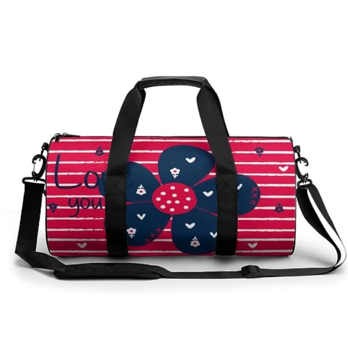 Sac de voyage fleurs bleues 45cm compact contre le désordre