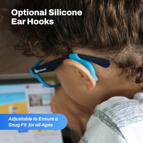 Image of DefenderShield Blue Light Blocking Glasses Kid Series for Computer, Mobile, Gaming, Sleep-Purple - Anti Eye Strain, Headache