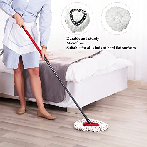4 Pack Spin Mop Replacement Head, Microfiber Spin Mop Refills Replace Head, Easy Cleaning Mop Refills For 1 Tank System Floor Cleaning (Includes 1 Mop Base) #TOP1