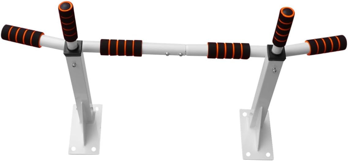 VANZACK Heavy Duty White Doorway Pull up Bar for Home Gym, Professional Upper Body Chin up Bar for Indoor Strength Training and Bodyweight Workouts