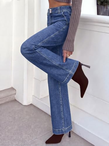 KIRUNDO Wide Leg Jeans for Women High Waisted Denim Pants - image 7
