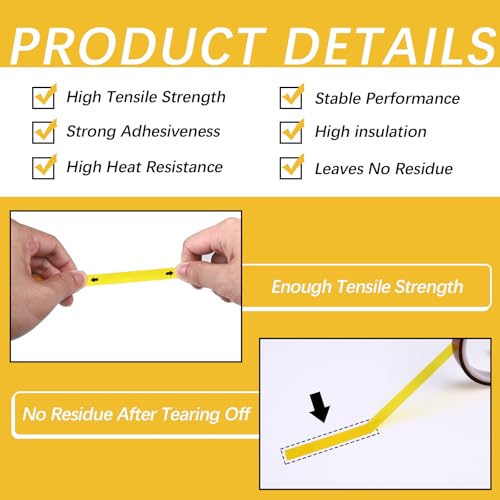 Image of 6 Rolls 10mm X 16m 52FT Sublimation Tape Up to 250℃(480℉) for Thermal Transfer Heat Resistant High Temperature Adhesive Transfer Heat Sensitive No Residue Soldering Circuit (Brown)
