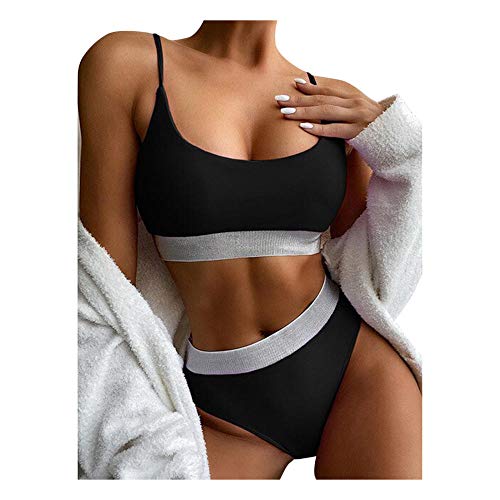 String bikini noir taille S pour homme et femme maillot de bain plage
