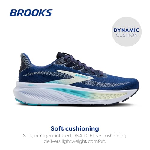 Brooks Women’s Ghost 17 Neutral Running Shoe - Navy/Green/Turquoise - 5.5 Medium