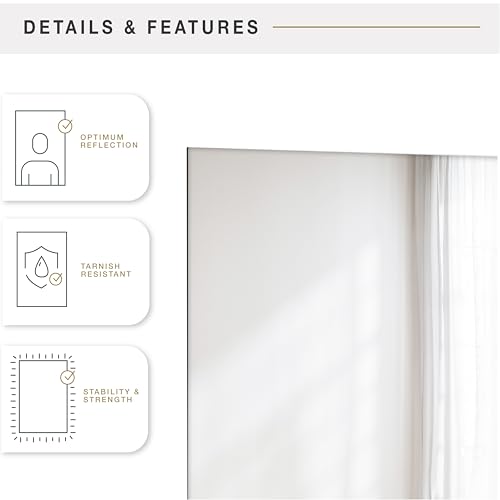 Image of MCS Frameless Wall Mirror with Polished Edge, 24x30 inch Silver