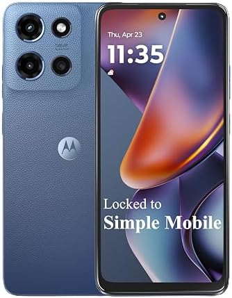 Simple Mobile Motorola Moto G 2025, 64GB, Saphire Blue - 6.6" 120...