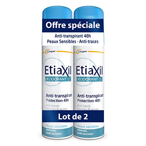 ETIAXIL - Anti-transpirant - Traitement Transpiration Modérée - Aisselles - Protection 48h - Aérosol - Fabriqué en France - 150 ml - Lot de 2 Cover