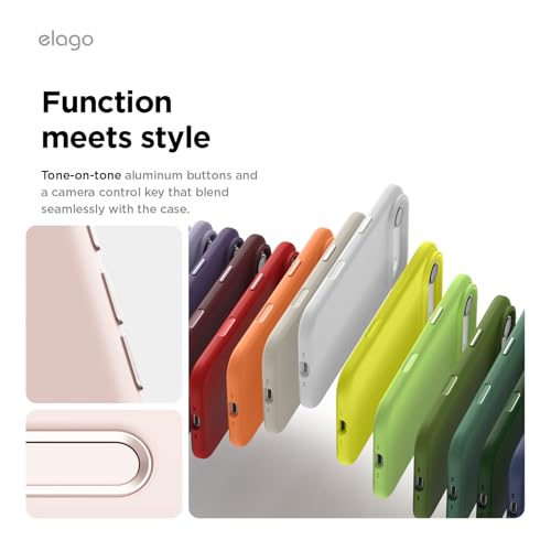 Image of elago for iPhone Air Case, Premium Magnetic Silicone Case, Compatible with MagSafe, Liquid Silicone Material, Protective Cover, Shockproof, Slim Phone, 6.5 inch (Lovely Pink)