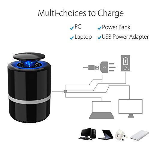 Andoer 5W UV LED Mosquito Killer Lamp Light Bug Zapper Adotado Fotocatalisador Tecnologia de sucção