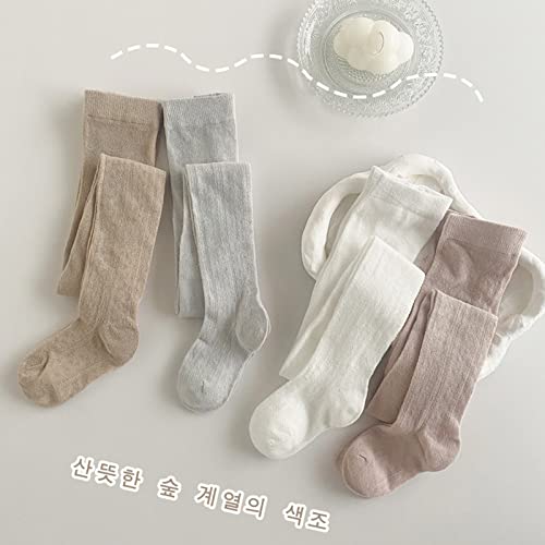 KAGAYD Girls Solid Knit Leggings Toddler Pants Leggings for Girls School Unifor𝓶 Kids Warm Pantyhose4
