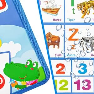 Miniatura 2 de Cuadro electrónico interactivo de pared del alfabeto  26 tarjetas de pintura al agua  Aprendizaje ABC para niños pequeños  Hablar español e inglés
