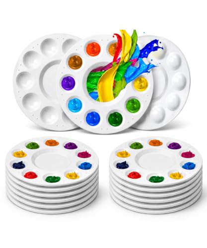 Image of Mr. Pen- Round Paint Tray Palettes, 12 Pack