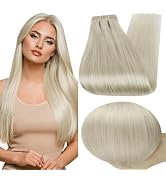 blonde hair extensions long straight remy human hair