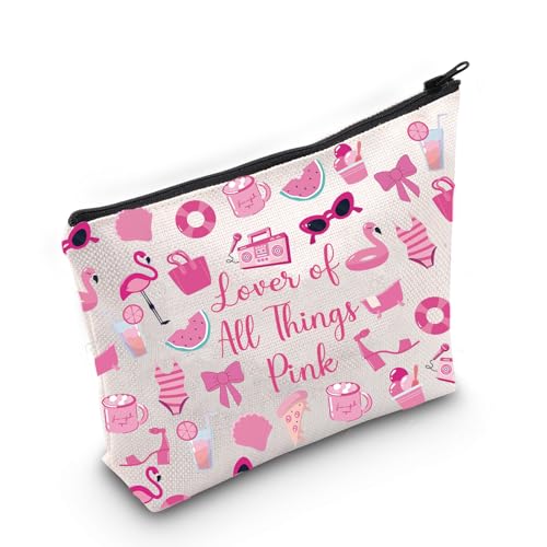 TSOTMO Pink Gift Color Theme Gift Best Purple Ever Gift Lover of All Things Pink Cosmetic Bag (Things P)