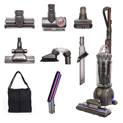 Dyson Ball (Formerly DC65) Animal+ | Allergy Complete Upright Vacuum with 8 Tools | HEPA Filtered | Corded (Silver - 8 Tools)