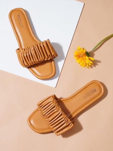 Image of Women's Radiant Flat Sandals Lightweight & Flexible Comfortable Design Anti-Skid Sole Versatile Style For Girls /Ladies