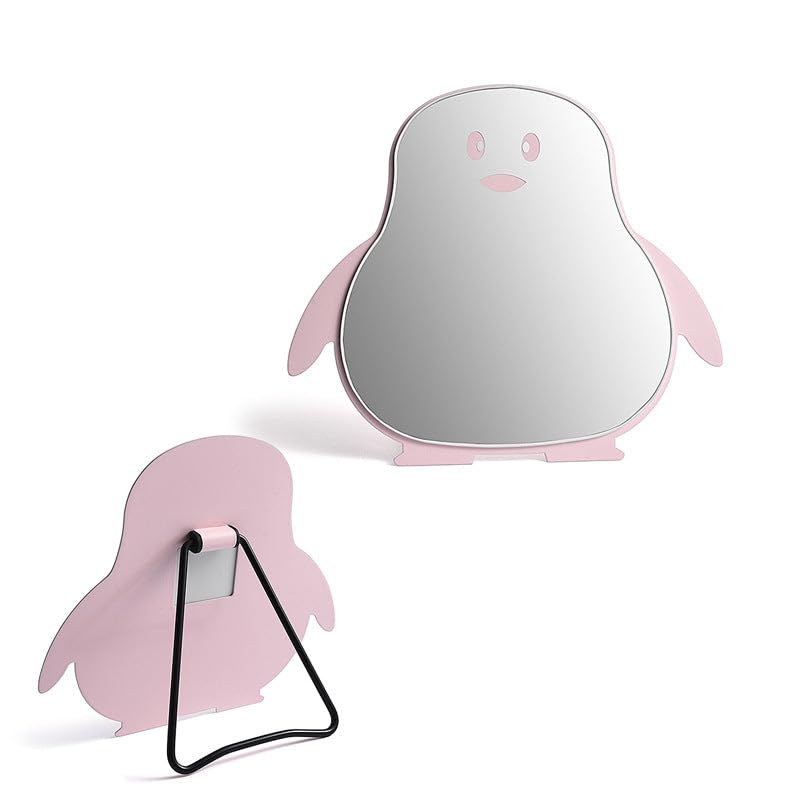 Dreamz Gallery Penguin-Shaped Makeup Mirror – Cute Metal & Glass Vanity Mirror for Daily Use – Adorable Tabletop Mirror for Desk, Dresser, or Bathroom Décor-image-40