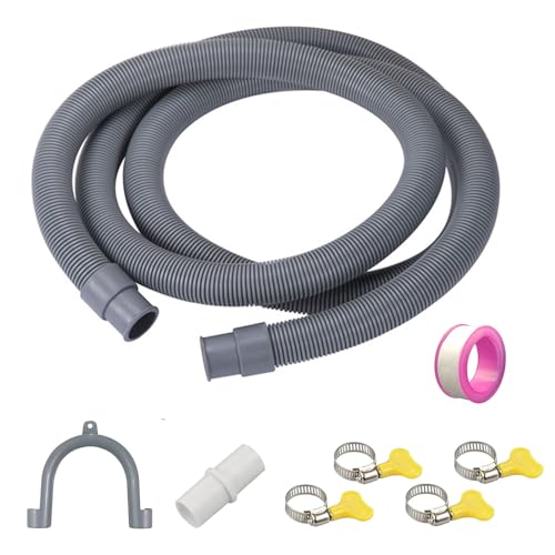 ANBOO Tuyau Vidange Machine à Laver, Rallonge de Tuyau de Vidange Universel, Ø 20mm (Gris-1m)