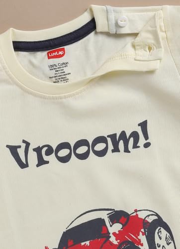 Image of LuvLap Baby Boys Regular Fit 100% Cotton Full Sleeves Boys T-Shirt Set Pack of 4