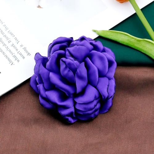 Image of CSIYANJRY99 Dainty Feather & Rose Flower Large Brooch Lapel Pins Delicate Elegant Handmade Flower Brooches Pin Classic for Wedding Party Dance Banquet for Women Dress Suit Ceremony Clothes Accessories Jewelry Valentine's Day Gifts