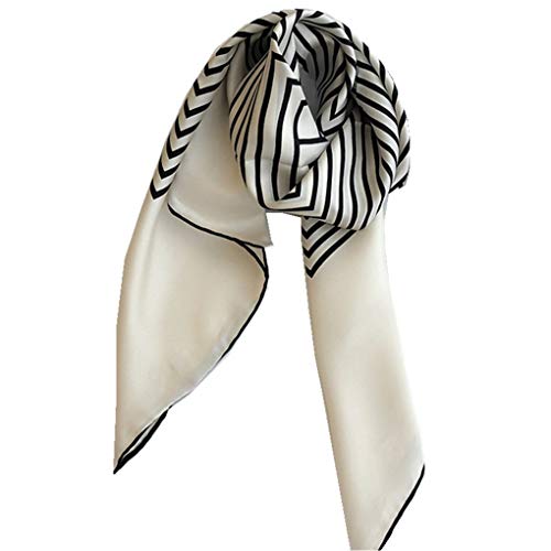 Autumn and Winter Temperament White Silk Scarf Square Silk Silk Scarf Neck Shawl Women