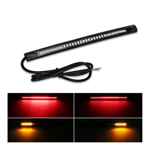 Plaque d'immatriculation moto avec feu LED ruban 48 SMD multifonction