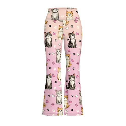 Image of Girls Flare Leggings Cute Bell Bottoms for Teen Girls Wide Leg Sweatpants for 5-14 T