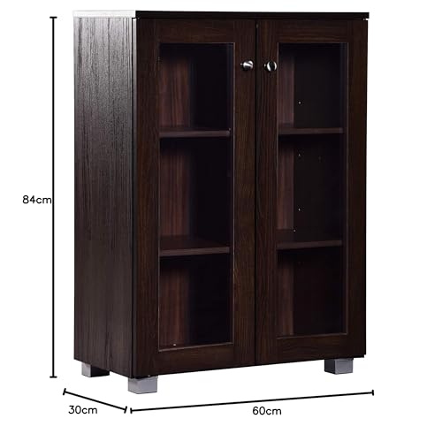 Image of DeckUp Awana Engineered Wood Book Shelf and Display Unit ( Set of 1 ,Walnut, Matte Finish)